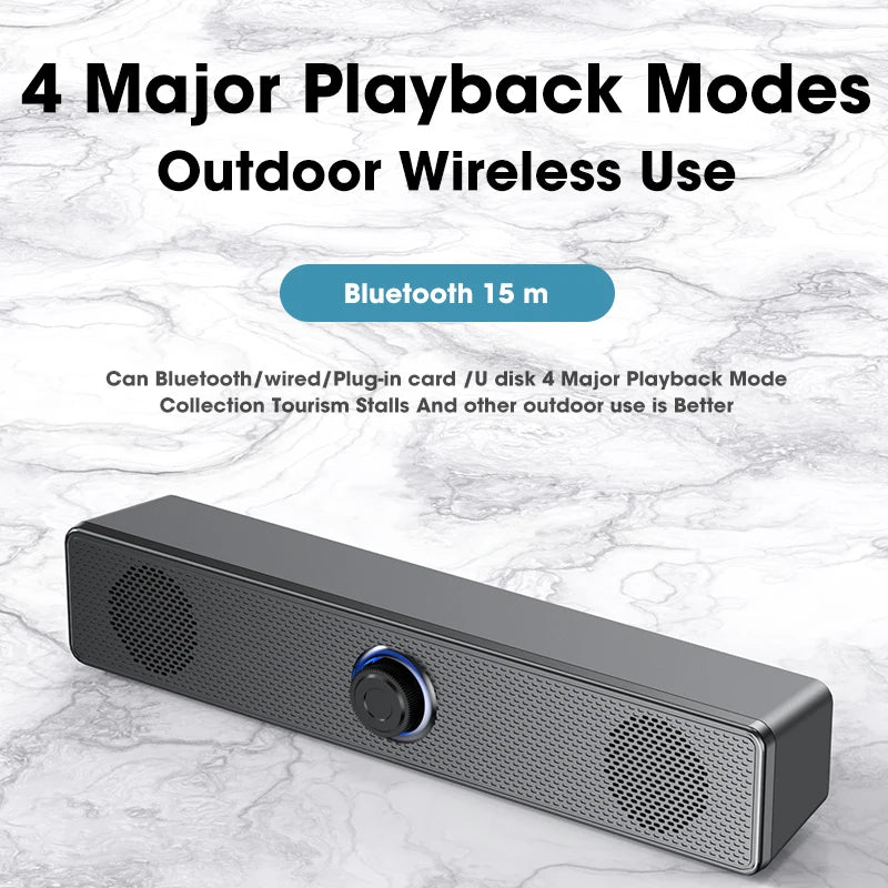 Home Theater Sound System Bluetooth Speaker 4D Surround Soundbar Computer Speaker For TV Soundbar Box Subwoofer Stereo Music Box - Slobuy