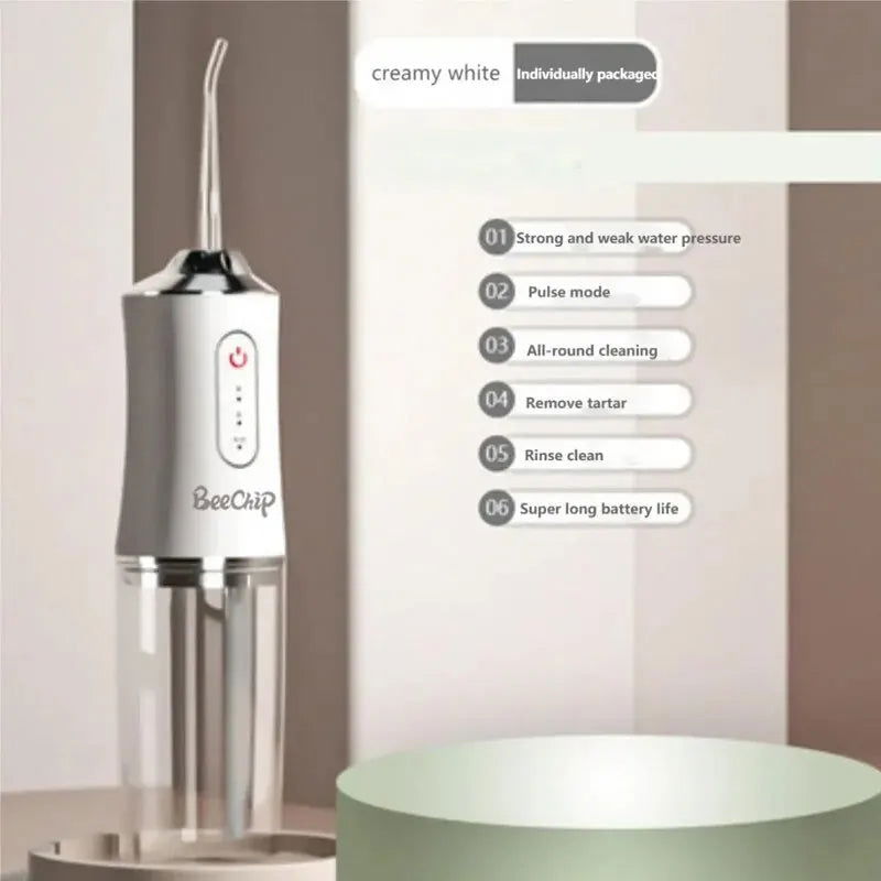 Hqd Portable Household Electric Tooth Washer Teeth Cleaning Oral Care No Harm to Teeth Dental Rechargeable Teeth Whitening - Slobuy