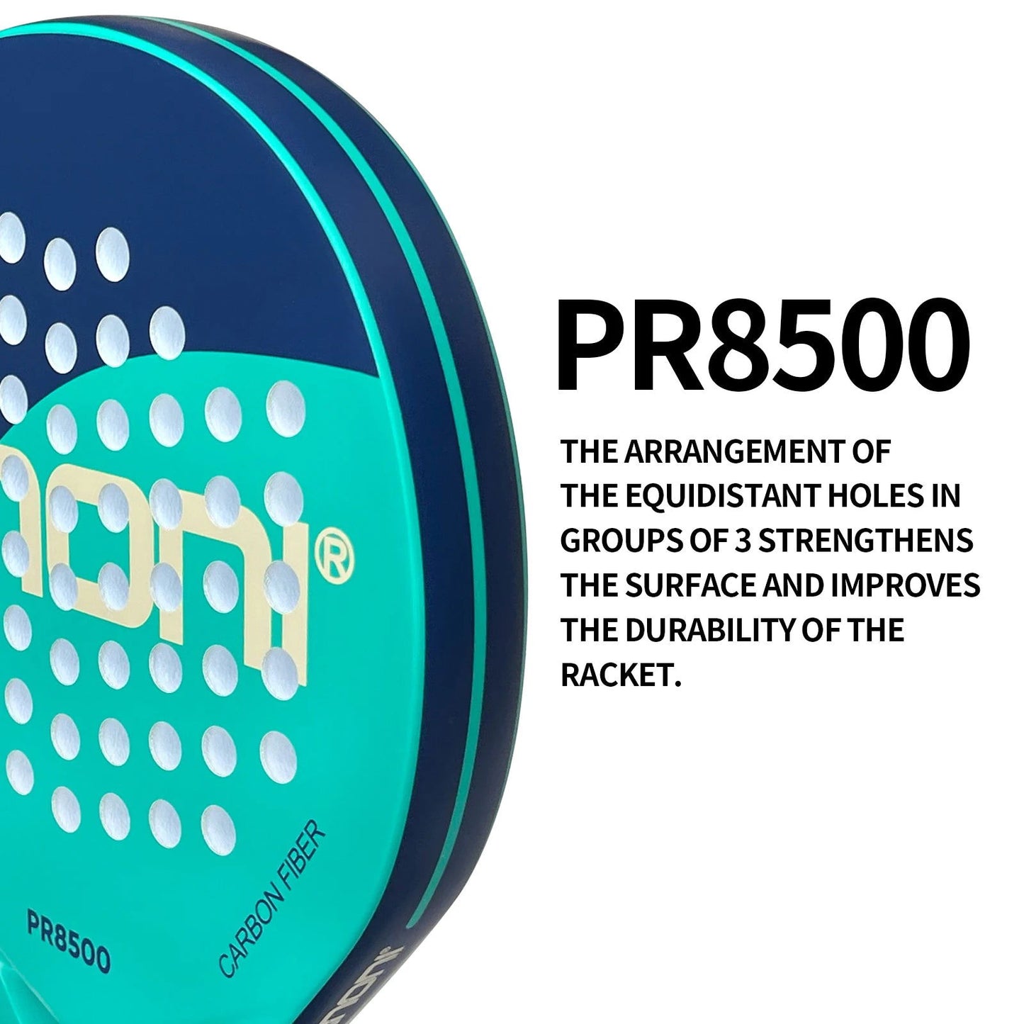 IANONI Padel Racket Carbon Fiber Surface with EVA Memory Flex Foam Core Padel Tennis Racquets Lightweight - Slobuy