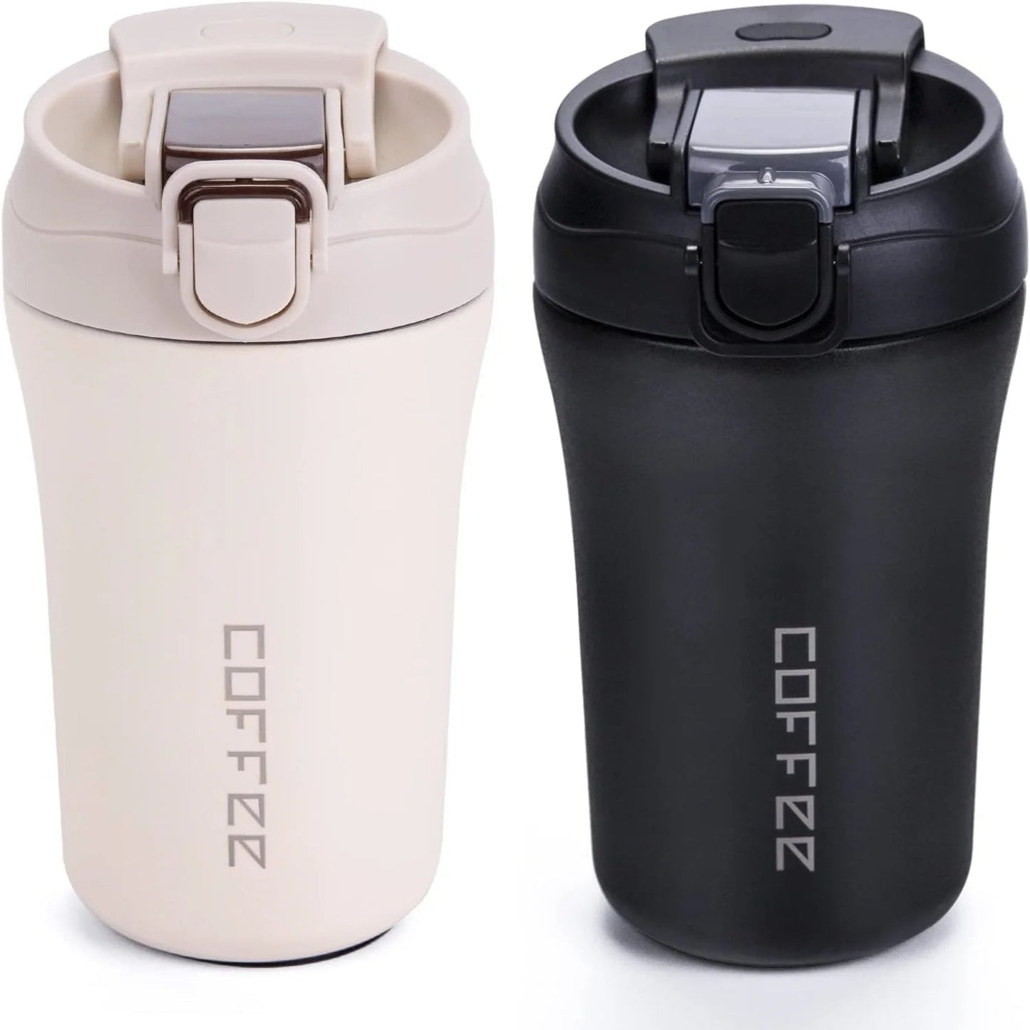 Travel Coffee Mug Vacuum Insulated Bottle Spill Proof with Lid Straw Reusable Tumbler Keep Hot/Ice Coffee Tea Car Thermos Cup - Slobuy