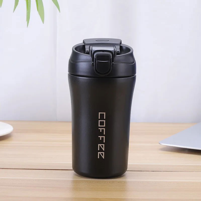 Travel Coffee Mug Vacuum Insulated Bottle Spill Proof with Lid Straw Reusable Tumbler Keep Hot/Ice Coffee Tea Car Thermos Cup - Slobuy
