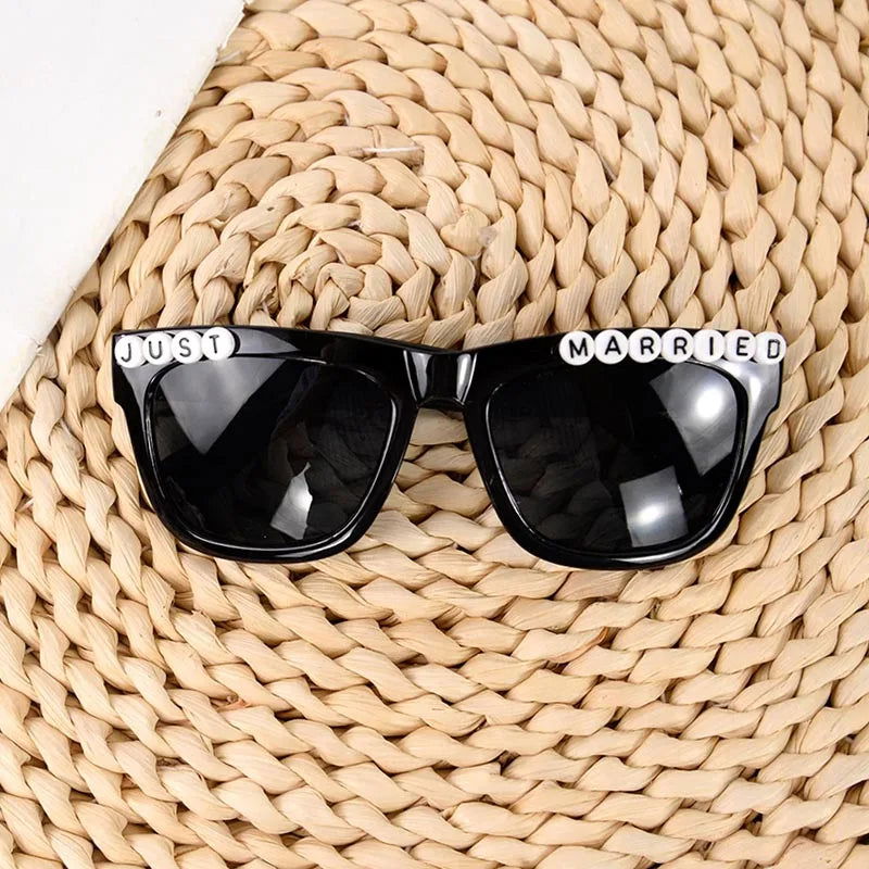 Just Married Sunglasses Wedding Bridal Shower Decoration Bride Groom Team Bride Glasses Bridesmaid Gift Bachelorette Party Decor - Slobuy