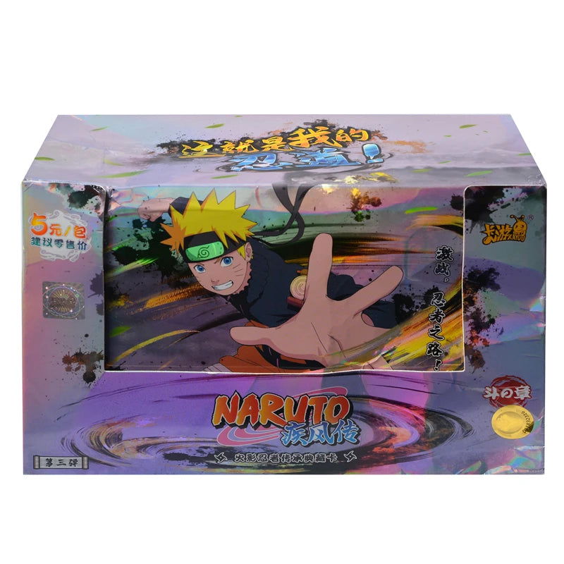 KAYOU Original Naruto Cards Uzumaki Sasuke Ninja Game Collection Rare Cards Box Flash Cards Toys For Children Christmas Gift - Slobuy
