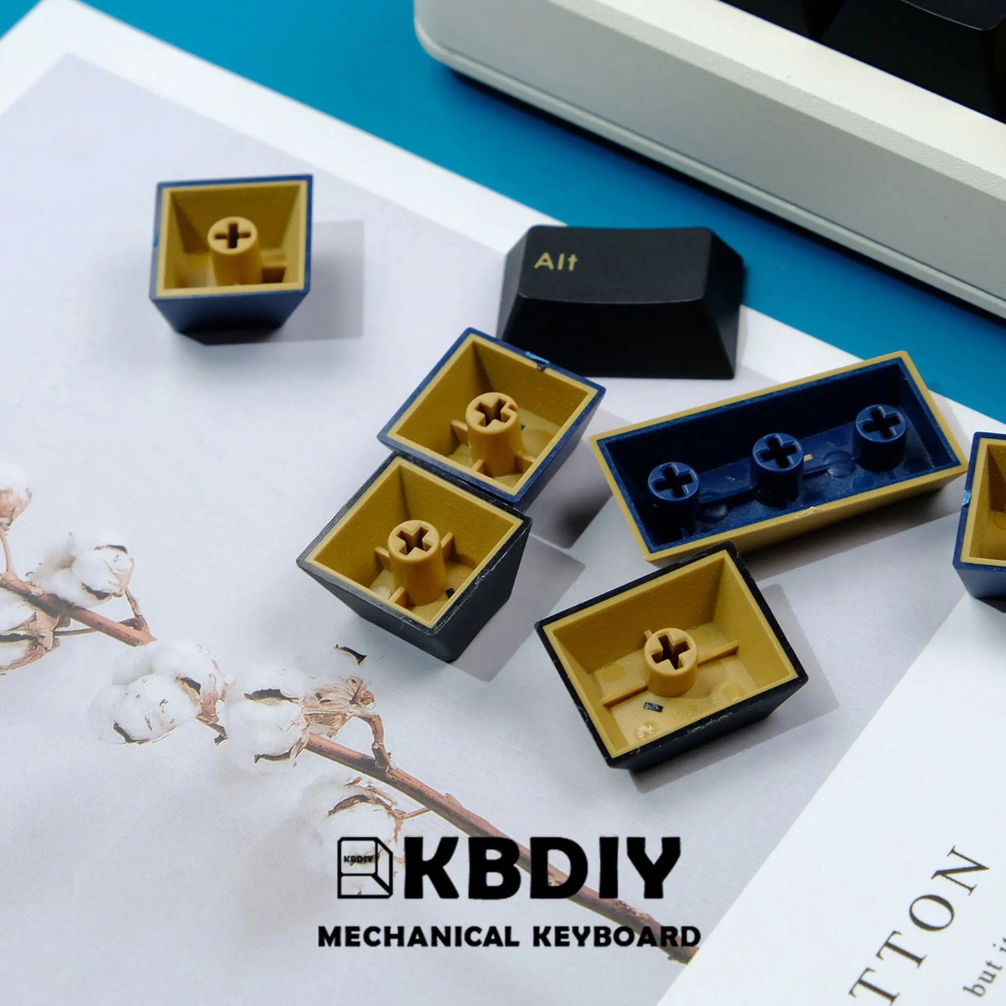 KBDiy GMK Keycap Double Shot GMK Olivia Shoko Jamon WOB Red Samurai Botanical PBT Keycaps Cherry Profile for Mechanical Keyboard - Slobuy