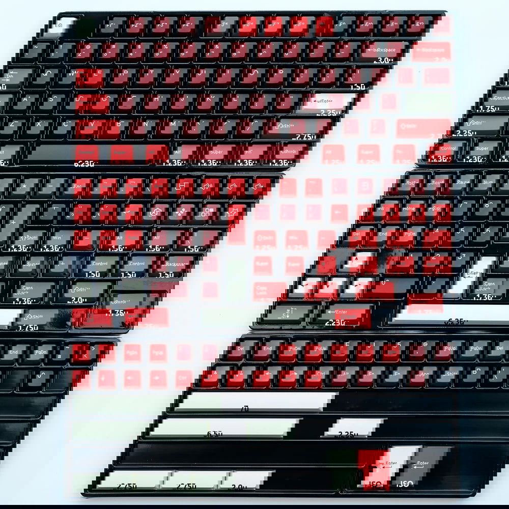KBDiy GMK Keycap Double Shot GMK Olivia Shoko Jamon WOB Red Samurai Botanical PBT Keycaps Cherry Profile for Mechanical Keyboard - Slobuy
