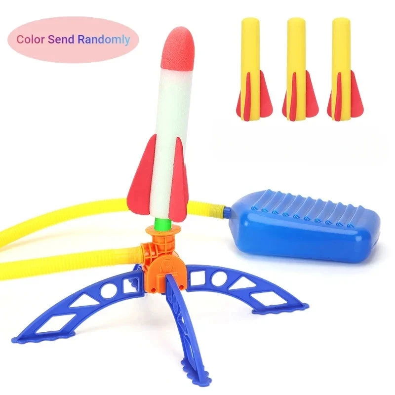 Kids Air Stomp Rocket Foot Pump Launcher Toys Sport Game Jump Stomp Outdoor Child Play Set Jump Sport Games Toys For Children - Slobuy