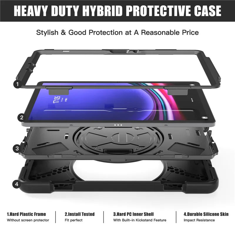 Kids Shockproof Tablet Cover For Samsung Galaxy Tab S9 S8 Ultra 14.6 S7 11" Plus FE 12.4 Inch Case Handle Shoulder Strap Funda - Slobuy