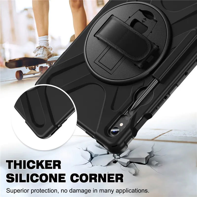 Kids Shockproof Tablet Cover For Samsung Galaxy Tab S9 S8 Ultra 14.6 S7 11" Plus FE 12.4 Inch Case Handle Shoulder Strap Funda - Slobuy