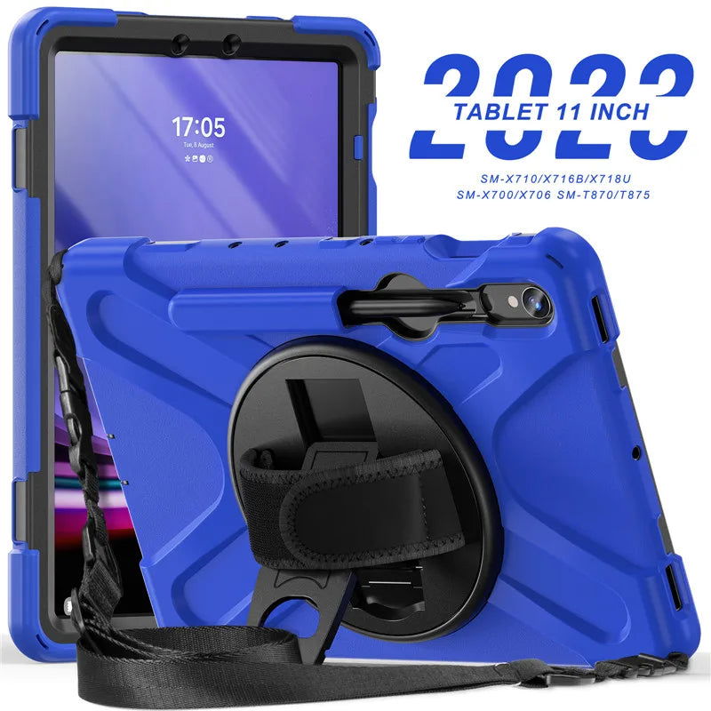 Kids Shockproof Tablet Cover For Samsung Galaxy Tab S9 S8 Ultra 14.6 S7 11" Plus FE 12.4 Inch Case Handle Shoulder Strap Funda - Slobuy