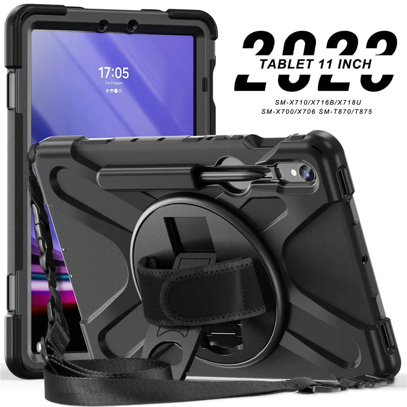 Kids Shockproof Tablet Cover For Samsung Galaxy Tab S9 S8 Ultra 14.6 S7 11" Plus FE 12.4 Inch Case Handle Shoulder Strap Funda - Slobuy