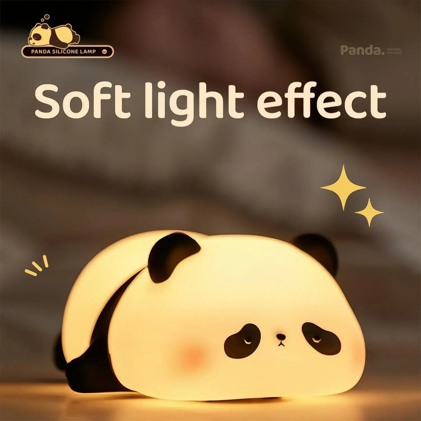LED Night Lights Cute Sheep Panda Rabbit Silicone Lamp USB Rechargeable Timing Bedside Decor Kids Baby nightlight Birthday Gift - Slobuy