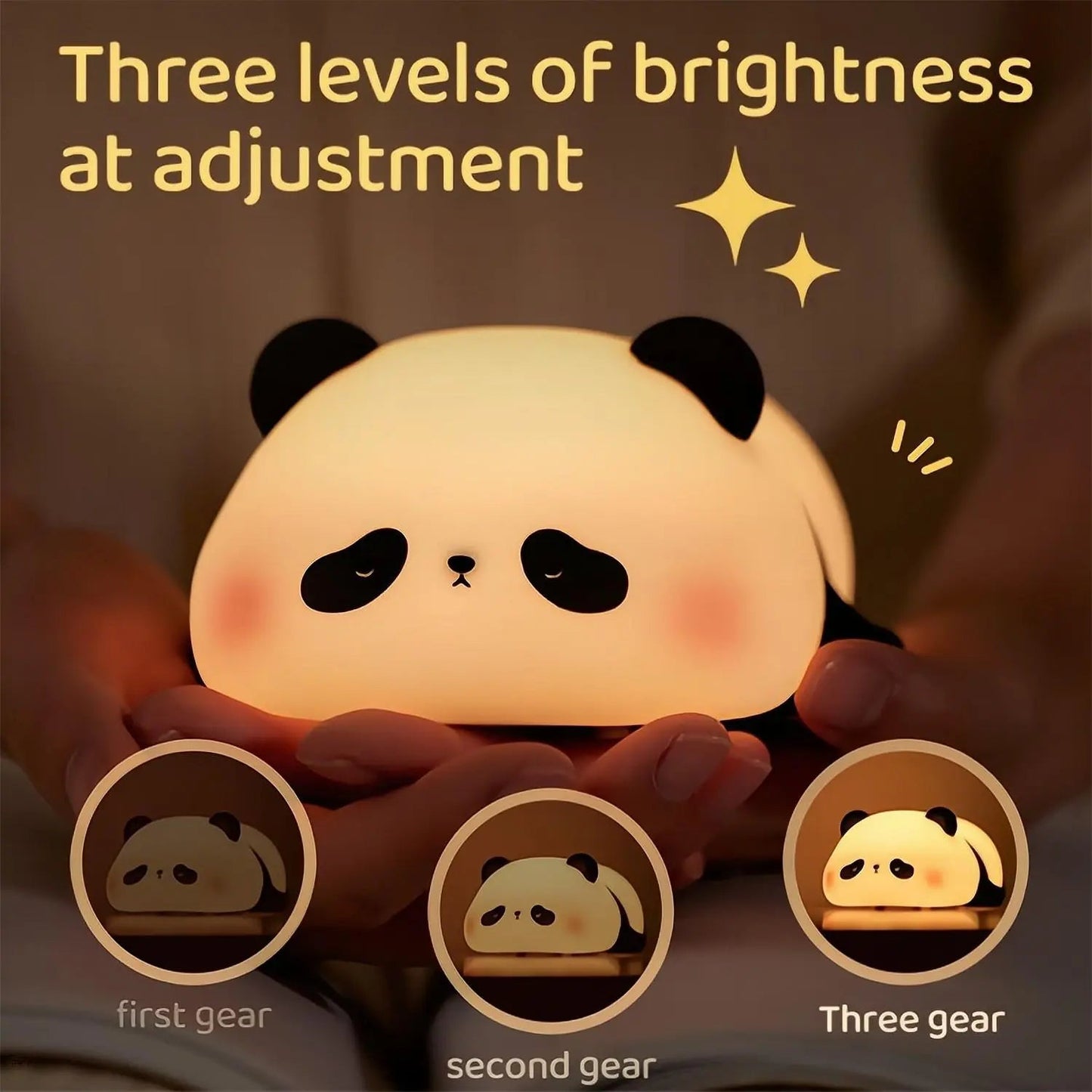 LED Night Lights Cute Sheep Panda Rabbit Silicone Lamp USB Rechargeable Timing Bedside Decor Kids Baby nightlight Birthday Gift - Slobuy
