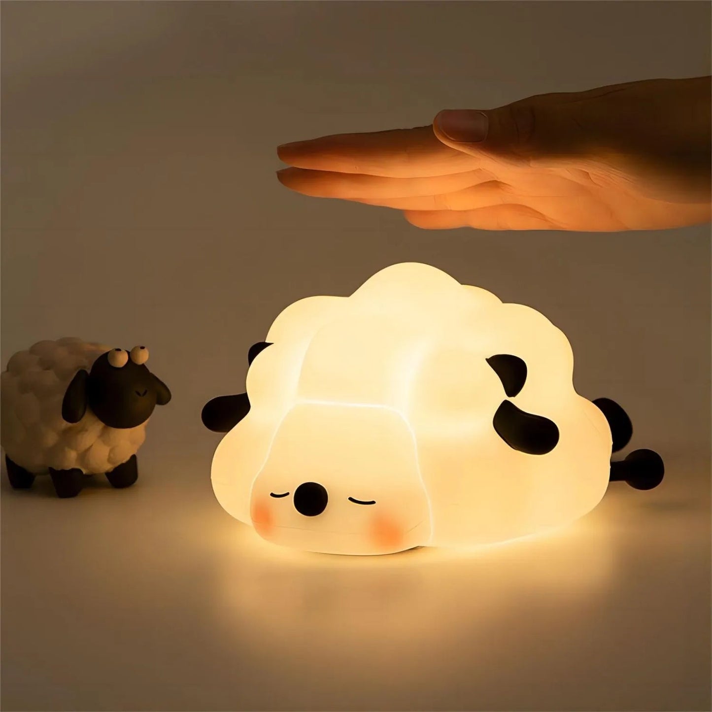 LED Night Lights Cute Sheep Panda Rabbit Silicone Lamp USB Rechargeable Timing Bedside Decor Kids Baby nightlight Birthday Gift - Slobuy