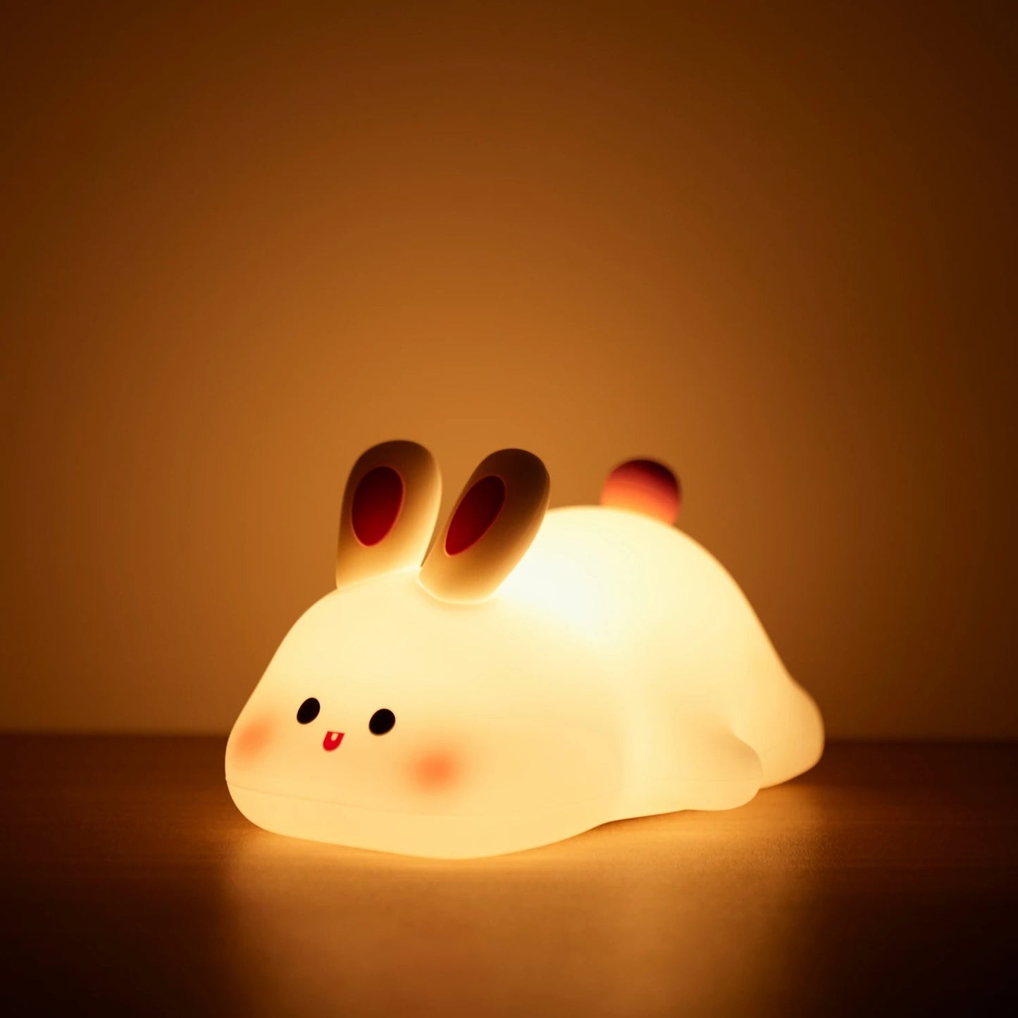 LED Night Lights Cute Sheep Panda Rabbit Silicone Lamp USB Rechargeable Timing Bedside Decor Kids Baby nightlight Birthday Gift - Slobuy