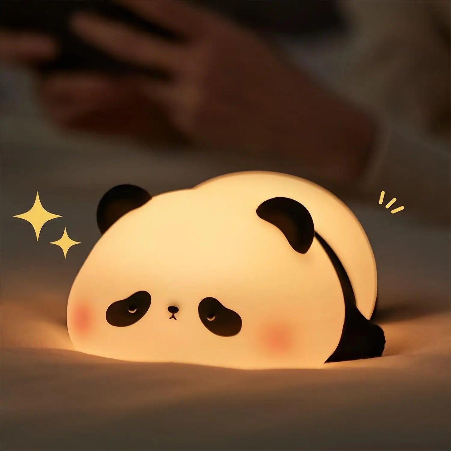 LED Night Lights Cute Sheep Panda Rabbit Silicone Lamp USB Rechargeable Timing Bedside Decor Kids Baby nightlight Birthday Gift - Slobuy