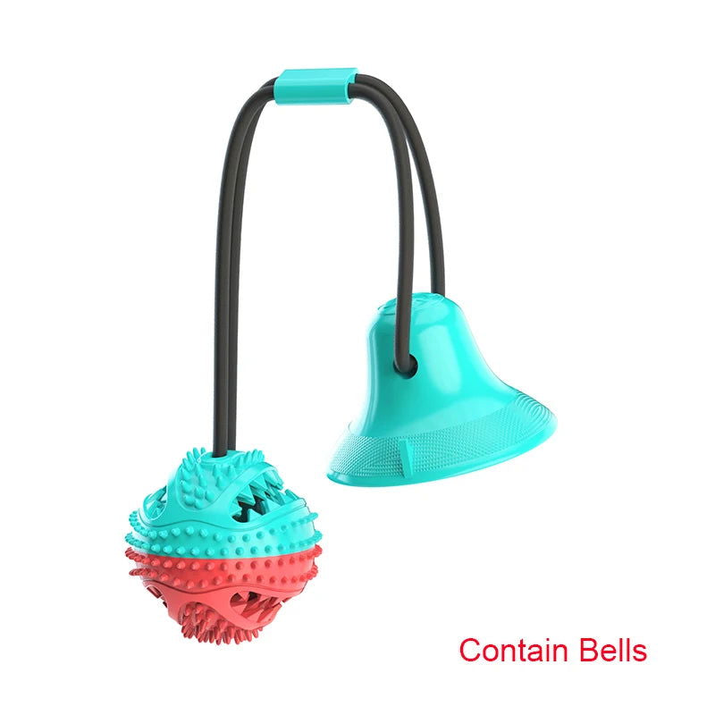 Large Dog Ball Toys Suction Cup Ropes Interactive Leaking Slow Feeder Chew Toy Toothing Clean Golden Retriever Big Pet Supplies - Slobuy