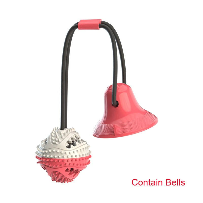 Large Dog Ball Toys Suction Cup Ropes Interactive Leaking Slow Feeder Chew Toy Toothing Clean Golden Retriever Big Pet Supplies - Slobuy