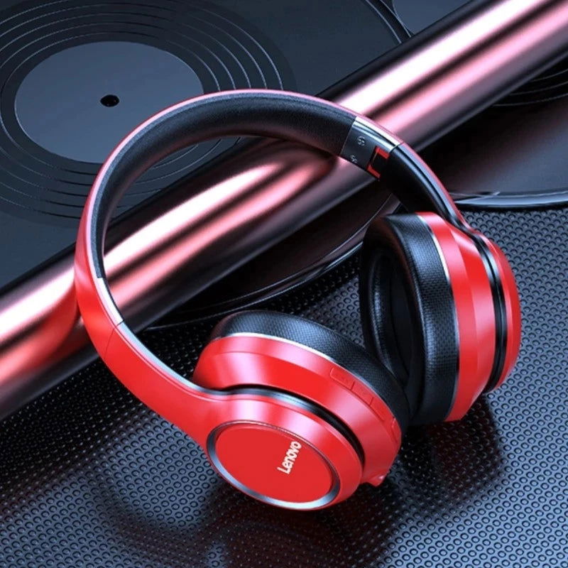 Lenovo HD200 Bluetooth Earphones Over-ear Foldable Computer Wireless Headphones Noise Cancellation HIFI Stereo Gaming Headset - Slobuy