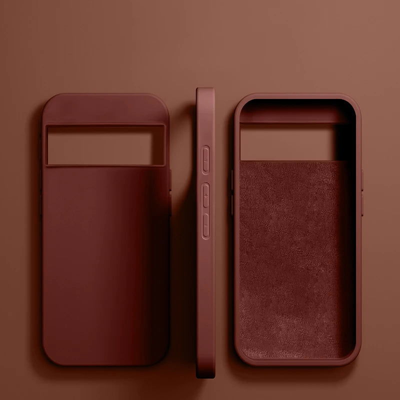 Luxury Original Liquid Silicone Case For Google Pixel 8 7 6 Pro 6A 7A Shockproof Cover Phone Cases Protection Cover Accessories - Slobuy