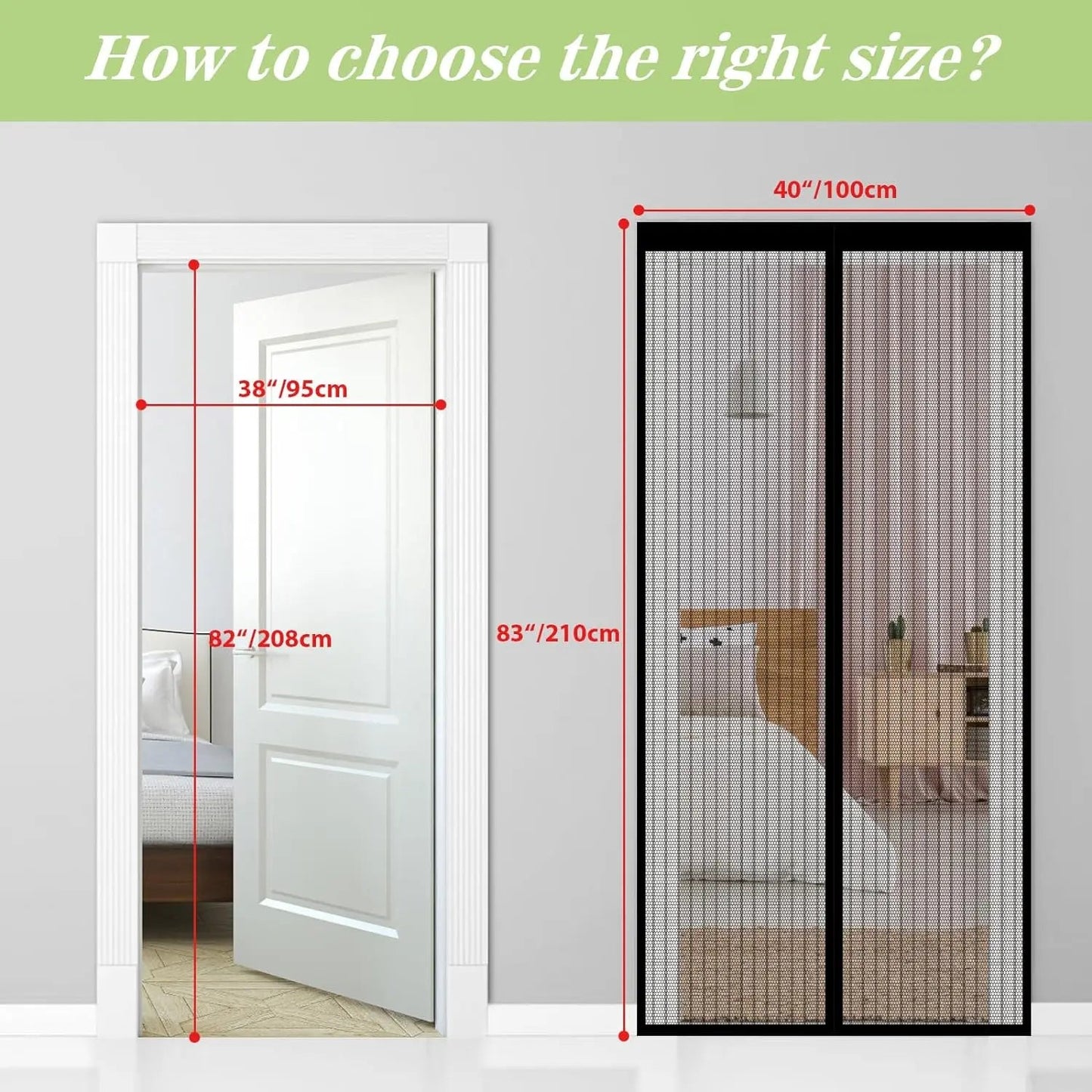 Magic Mesh Magnetic Screen Door Mesh Curtain Mosquito Net Bug Hands Free Partition Mute Striped Door Curtain Bedroom Ventilation - Slobuy