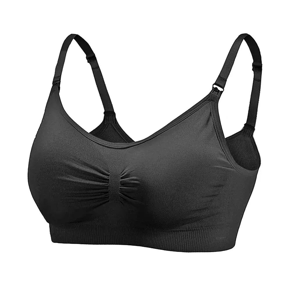 Maternity Nursing Bra,Comfortable Wirefree Full Coverage Breastfeeding Sleeping Bralette with Padded - Slobuy