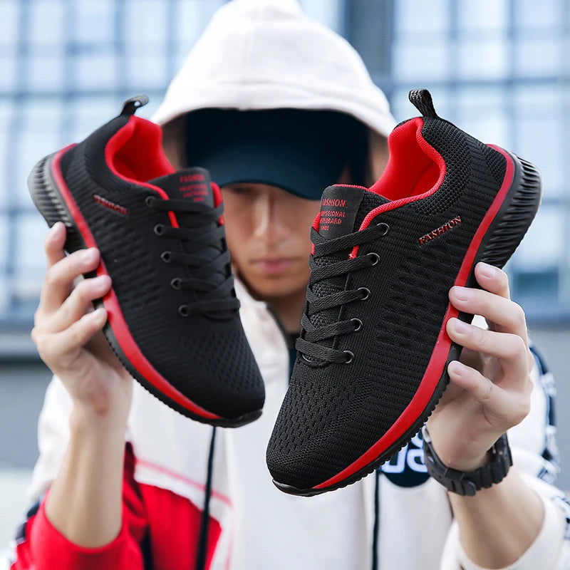 Men Running Walking Knit Shoes Fashion Casual Sneakers Breathable Sport Athletic Lightweight Men Sneakers Casual Shoes - Slobuy