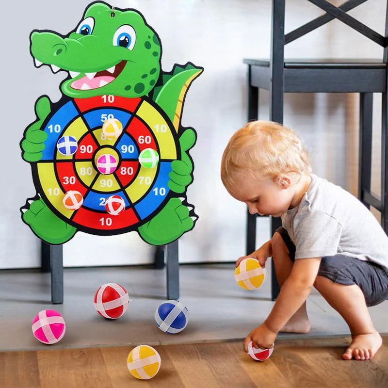 Montessori Throw Sport Slingshot Target Sticky Ball Dartboard Basketball Board Games Educational Children's outdoor Game toy - Slobuy