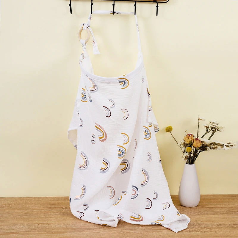 Mother Outing Breastfeeding Cover Cotton Baby Feeding Nursing Covers Adjustable Privacy Breastfeeding Apron Stroller Blanket - Slobuy