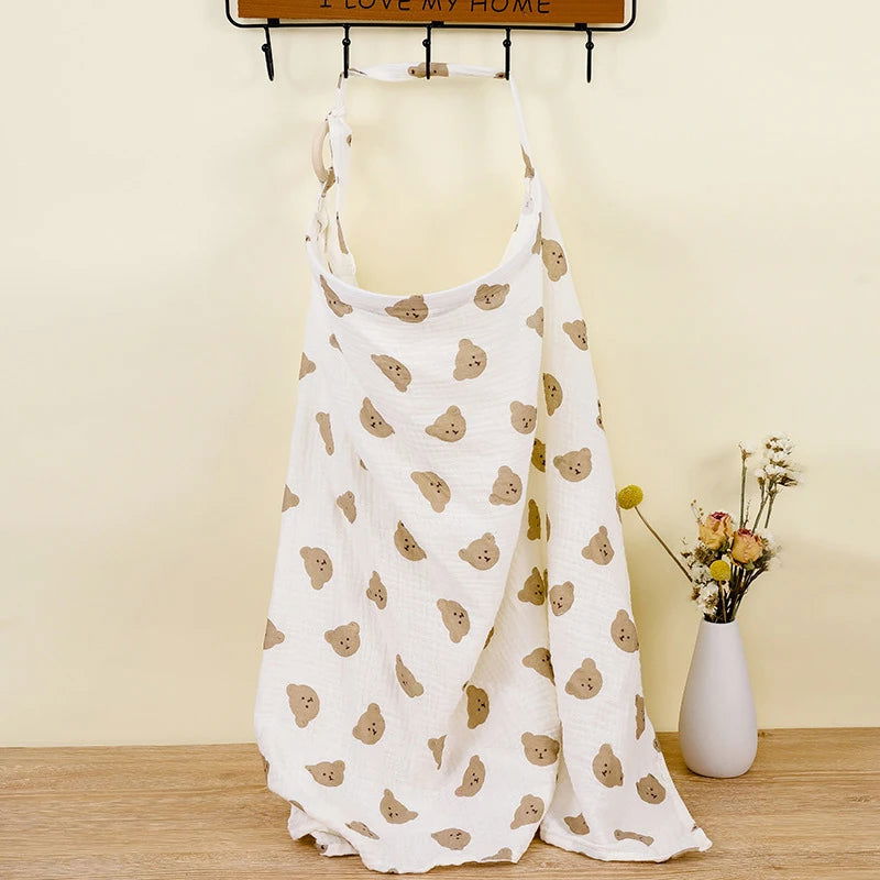 Mother Outing Breastfeeding Cover Cotton Baby Feeding Nursing Covers Adjustable Privacy Breastfeeding Apron Stroller Blanket - Slobuy