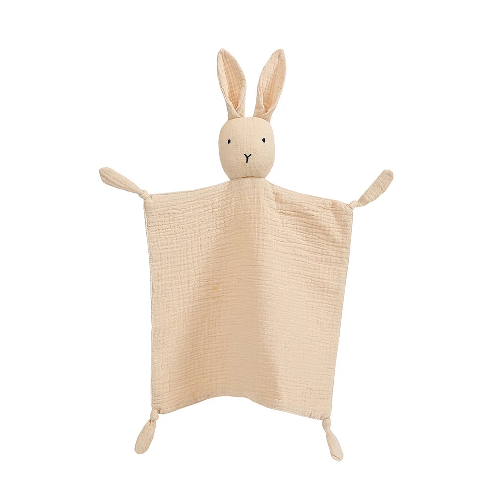 Muslin Baby Comfort Towel Cotton Comforter Blanket Soft Newborn Sleeping Dolls Kids Fashion Sleep Toy Soothe Appease Towel Bibs - Slobuy