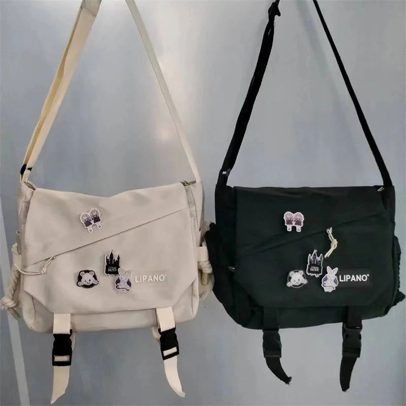 Nylon Handbags Shoulder Bag Large Capacity Crossbody Bags for Teenager Girls Men Harajuku Messenger Bag Student School Bags Sac - Slobuy