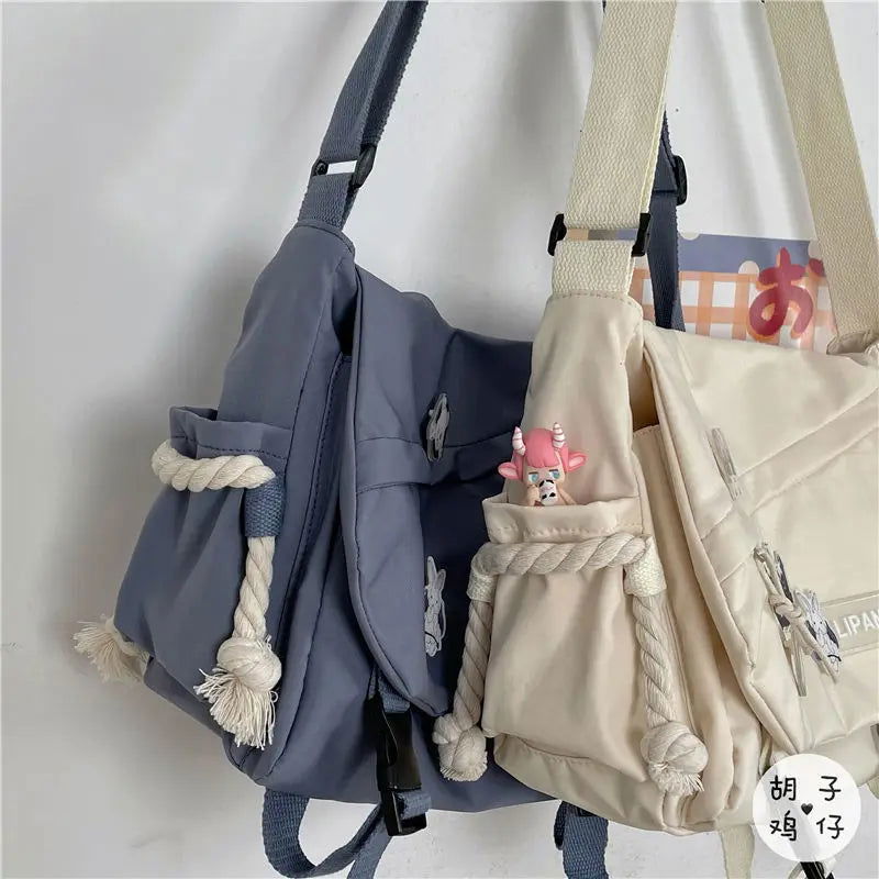 Nylon Handbags Shoulder Bag Large Capacity Crossbody Bags for Teenager Girls Men Harajuku Messenger Bag Student School Bags Sac - Slobuy