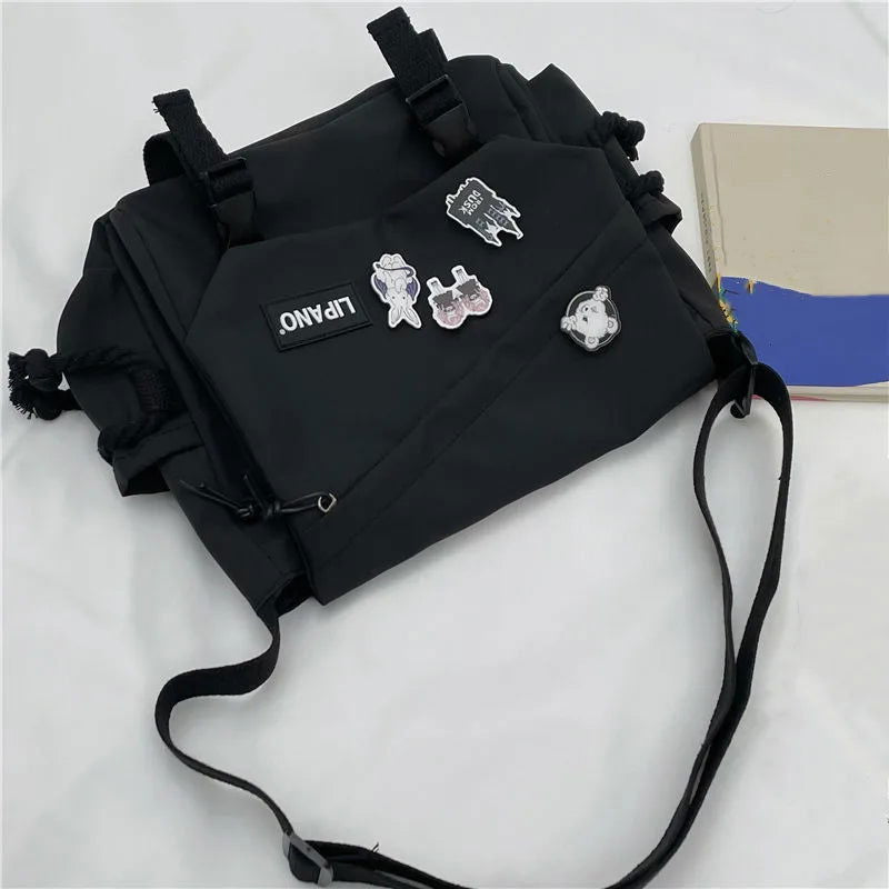 Nylon Handbags Shoulder Bag Large Capacity Crossbody Bags for Teenager Girls Men Harajuku Messenger Bag Student School Bags Sac - Slobuy