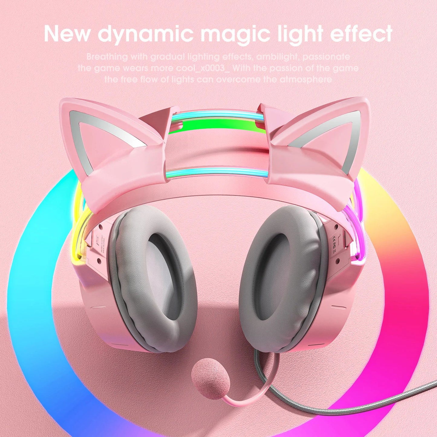 ONIKUMA X15 Pro Wired Headphones with RGB Head Beam Flexible Mic Button Control Gaming Headset Gamer for Compute PC - Slobuy