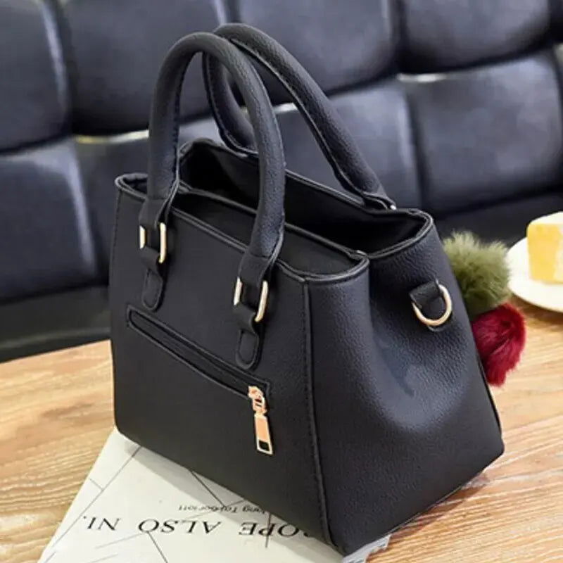PU Leather Ladies HandBags Women Vintage Purse Plush Tassel Messenger Bags Tote Boston Shoulder Crossbody Bag - Slobuy