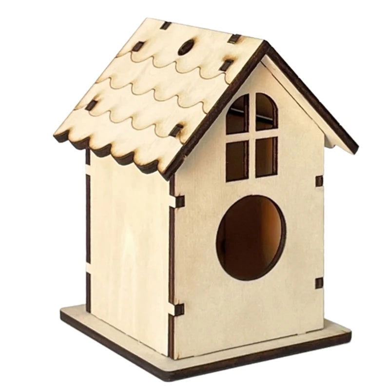 Parrot Cage House Cage Nesting Box Nest Cage Standing Hideouts Supplies DIY Bird Outdoor Nesting Box for Bird Parrot - Slobuy