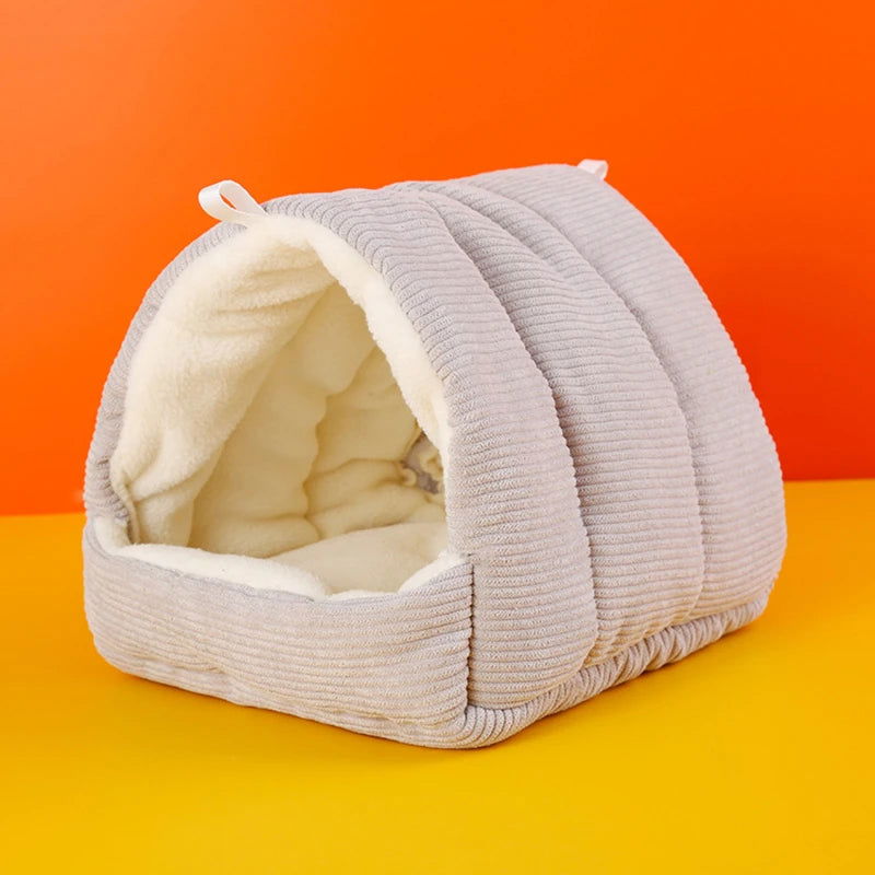 Parrot Nest Warm Bird Nest Winter House Shed Hut Hanging Hammock Cage Accessories Plush Hideaway Hamster Small Pet Parrot Nest - Slobuy