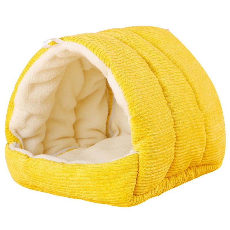 Parrot Nest Warm Bird Nest Winter House Shed Hut Hanging Hammock Cage Accessories Plush Hideaway Hamster Small Pet Parrot Nest - Slobuy