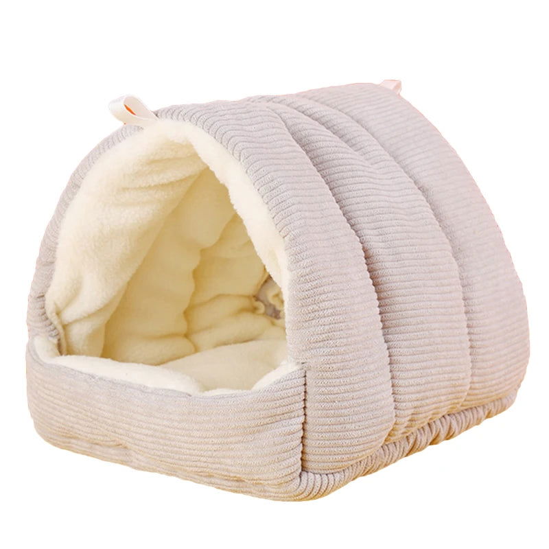 Parrot Nest Warm Bird Nest Winter House Shed Hut Hanging Hammock Cage Accessories Plush Hideaway Hamster Small Pet Parrot Nest - Slobuy