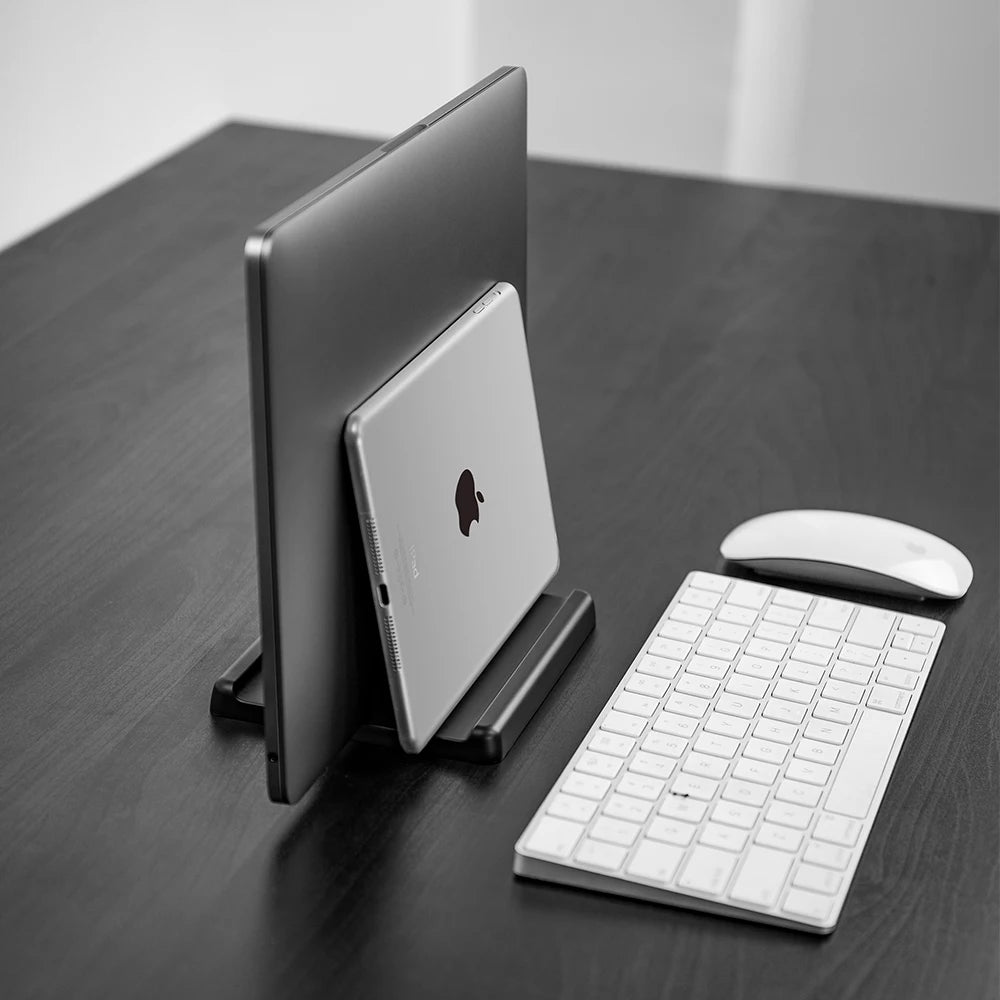 Vertical Laptop Stand Plastic Portable Macbook/Tablet/Phone Holder Adjustable Desktop Notebook Dock Space Save Accessory-Vaydeer - Slobuy