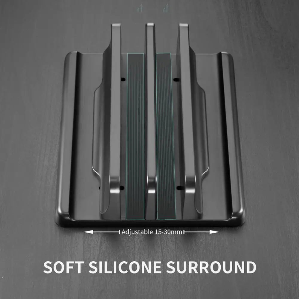 Vertical Laptop Stand Plastic Portable Macbook/Tablet/Phone Holder Adjustable Desktop Notebook Dock Space Save Accessory-Vaydeer - Slobuy