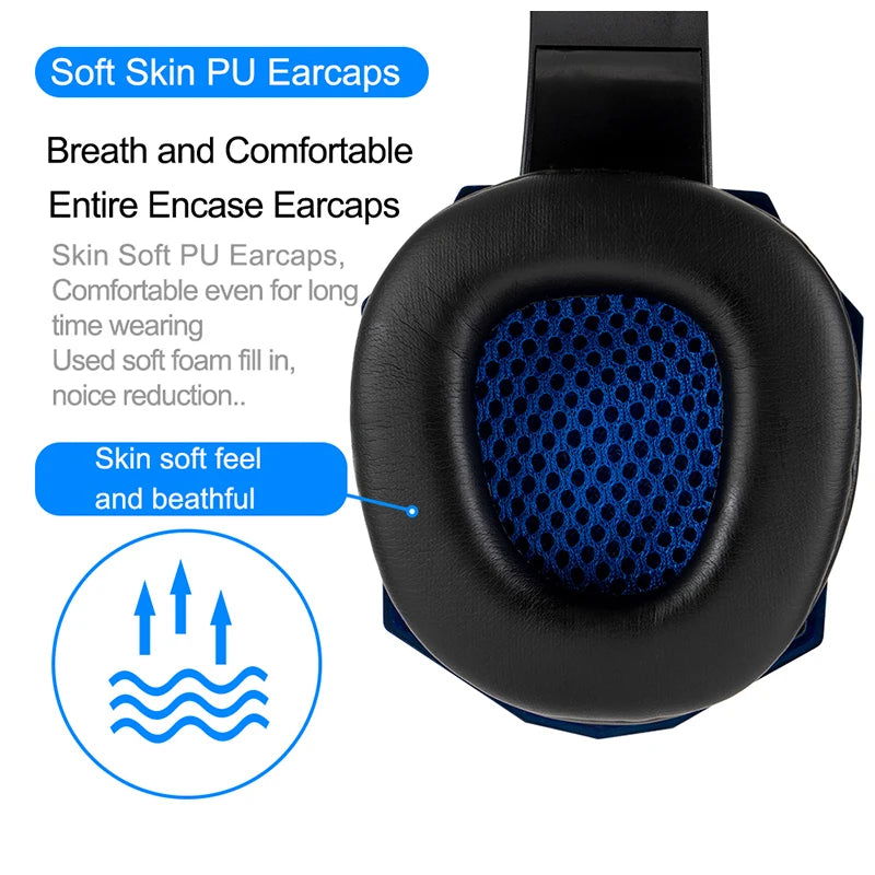 Professional Led Light Wired Gaming Headphones With Microphone For Computer PS4 PS5 Xbox Bass Stereo PC Gaming Headset Gifts - Slobuy