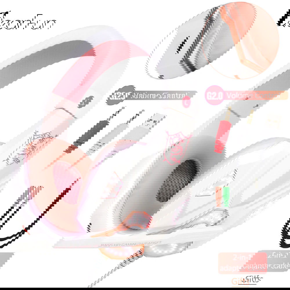 Professional Led Light Wired Gaming Headphones With Microphone For Computer PS4 PS5 Xbox Bass Stereo PC Gaming Headset Gifts - Slobuy