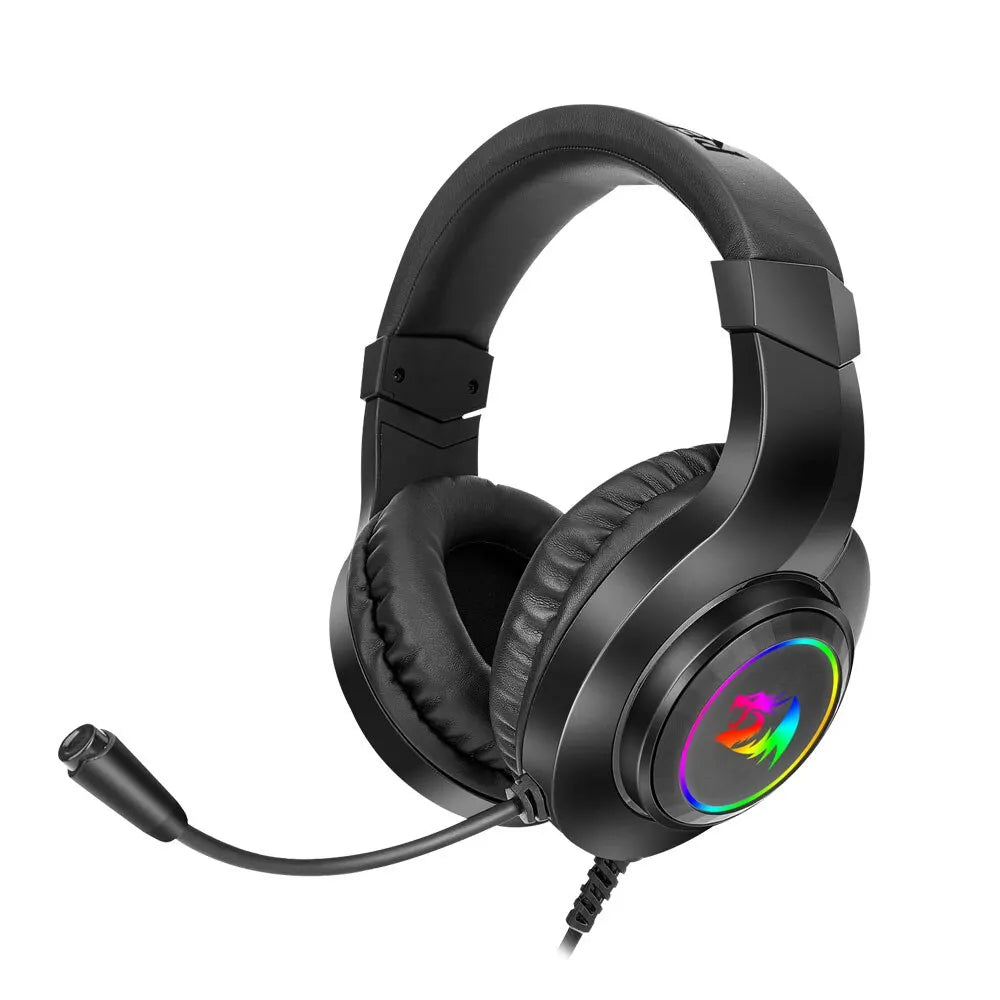 REDRAGON HYLAS H260 RGB Gaming Headphone,3.5mm Surround Sound Computer PC Headset Earphones Microphone for PS4 Switch Xbox-one - Slobuy