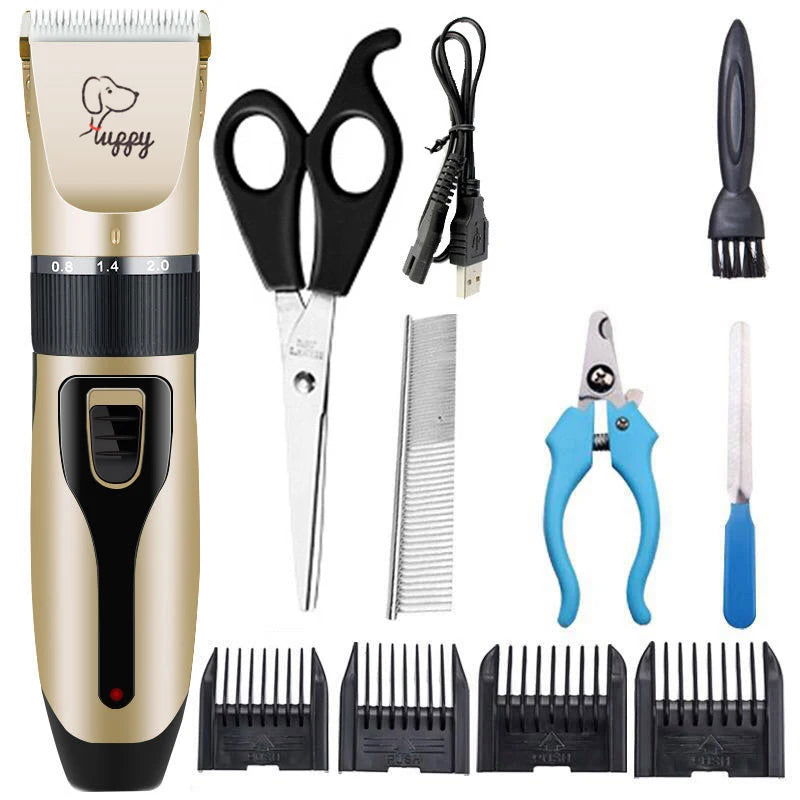 Dog Clipper Dog Hair Clippers Grooming (Pet/Cat/Dog/Rabbit) Haircut Trimmer Shaver Set Pets Cordless Rechargeable Professional - Slobuy