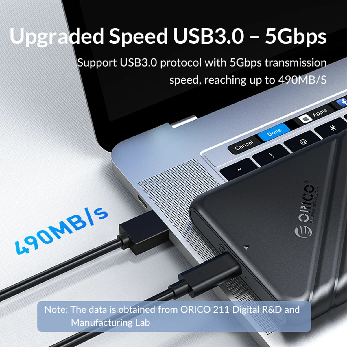 ORICO MicroB USB3.0 2.5inch External Storage HDD Case SATA 5Gbps HD Box SSD Hard Drive usb 3 for Laptop PC Computer Accessories