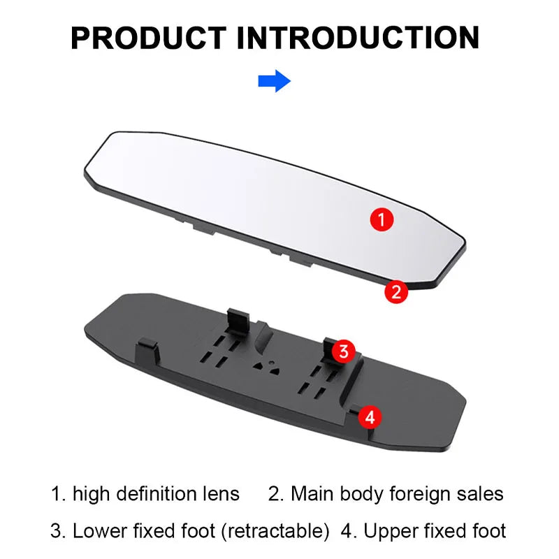 SEAMETAL Car Baby Mirrors Interior Mirror Wide Angle Panoramic Anti Glare Rear View Convex Mirror Reverse Parking Accessories - Slobuy