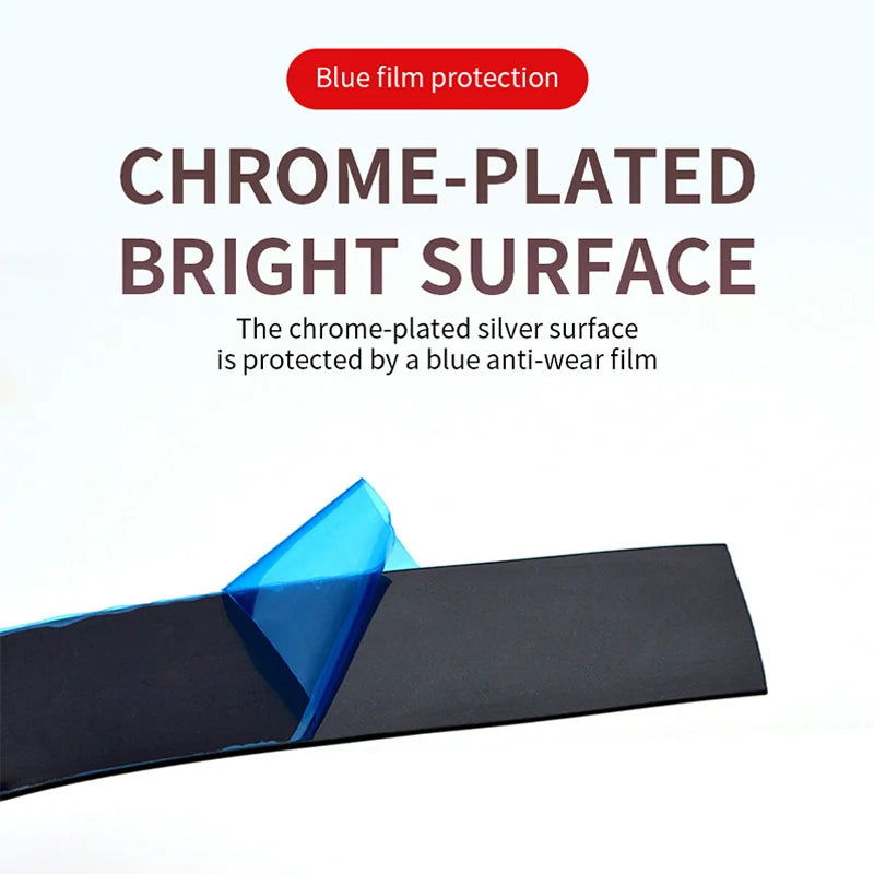 SEAMETAL Car Window Edge Protector Decorative Chrome Strip Non-Fading Waterproof Universal Soft Self-Adhesive Protective Strip - Slobuy