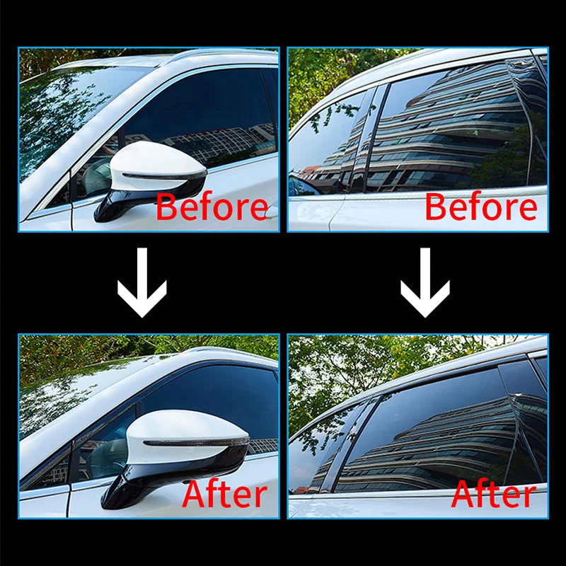 SEAMETAL Car Window Edge Protector Decorative Chrome Strip Non-Fading Waterproof Universal Soft Self-Adhesive Protective Strip - Slobuy
