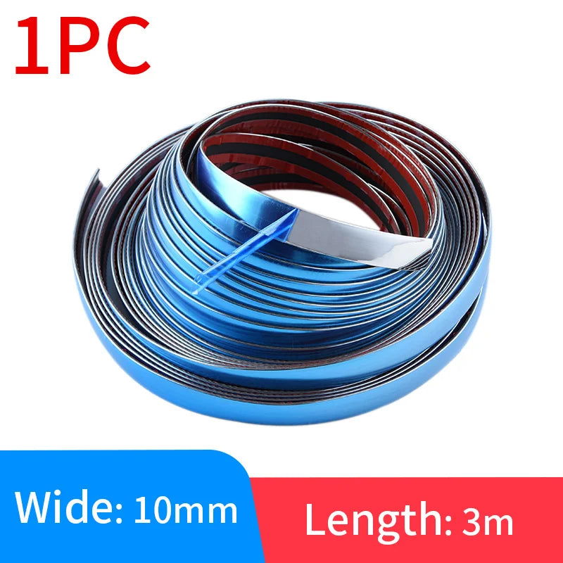 SEAMETAL Car Window Edge Protector Decorative Chrome Strip Non-Fading Waterproof Universal Soft Self-Adhesive Protective Strip - Slobuy